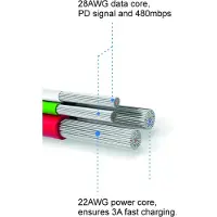 Swissten USB-C naar USB-A Oplaadkabel - Extra Lang 2M - Gevlochten - Snellaadkabel & Datakabel - Rood