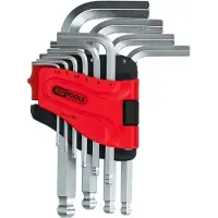 Ks Tools 1514780 Inbus Haakse schroevendraaierset 1.5 mm, 2 mm, 2.5 mm, 3 mm, 4 mm, 5 mm, 6 mm, 7 mm, 8 mm, 10 mm 10-delig