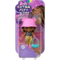 Barbie Extra Fly Mini speelfiguur - pop - 8 cm - Met accessoires