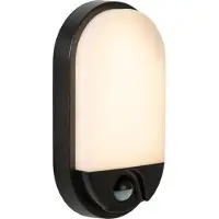 Lucide HUPS IR - Wandlamp Binnen/Buiten - LED - 1x10W 3000K - IP54 - Beweging & dag/nacht sensor - Zwart