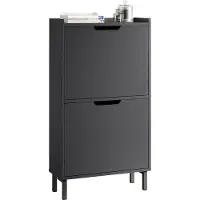 SoBuy Schoenenkast - FSR151-SCH - MDF & Metaal - Max. 16kg. - 50x19x9 - Antraciet
