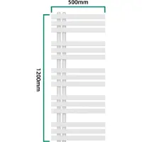 Neu.haus Handdoekradiator 'Slidre' met 15 lamellen, staal, 120 x 50 cm, wit