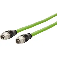 METZ CONNECT verbindingskabel M12, type ST-M12 ST, 8-polig, X-codering, rechte connector aan beide uiteinden, 1 meter