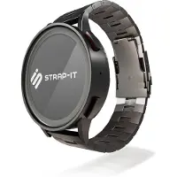 Strap-it Titanium grain horlogeband - geschikt voor Xiaomi Mi Watch / Xiaomi Watch S1 / Watch S1 Pro / Watch 2 Pro - Active / Amazfit GTR 47mm / GTR 2 / GTR 3 - Pro - donkergrijs