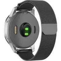 Strap-it Milanees Stalen Smartwatch Bandje 18mm – Luxe, verstelbaar & stijlvol – geschikt voor Garmin Venu 4s / Garmin Venu 3s / Garmin Venu 2s / Garmin Vivoactive 4s / Garmin Vivomove 3s - Zwart
