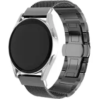 Strap-it Luxe staal / Milanees smartwatch bandje - geschikt voor Fossil Gen 5 / Gen 5e 44mm / Gen 6 44mm - zwart
