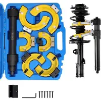 Vevor Veercompressorset - Ophangingsveer compatibel met 22 mm-bus Universele veercompressor 4500 kg draagvermogen Auto Professionele veercompressor Schokdempergereedschap Veerpoten