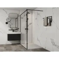 SHOWER DESIGN Douchebak van hars om te plaatsen of in te bouwen - Wit - 160 x 90 cm - Snijdbaar - MIRNOSA L 160 cm x H 2.6 cm x D 90 cm