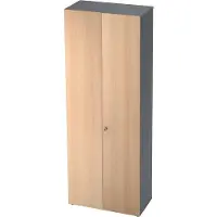 Hammerbacher Archiefkast TOPAS LINE, 6 ordnerhoogten, B 800 mm, grafiet/eiken