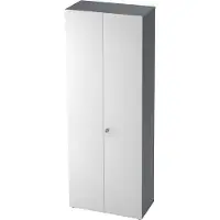 Hammerbacher TOPAS LINE kast, archief-/garderobekast, 6 dossierhoogtes, B 800 mm, grafiet/wit