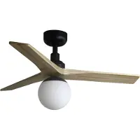 Faro Klim Plafondventilator Black | Pine | S (Ø92cm) | With light (E27)