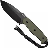 SENCUT Toxodon S24036-2 Black, Green G10, vaststaand mes