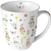 Ambiente Mok Easter Garden 400ml Wit wit Porselein Beker