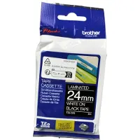 Brother TZe-355 Tape Wit op zwart (24 mm)