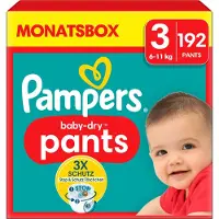 Pampers Baby Dry Luierbroekjes Maat 3 (6-11 Kg) 192 Stuks