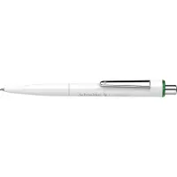 Schneider Balpen K3 Biosafe, slagbreedte M, onuitwisbaar, bioplastic, witte ton, groene schrijfkleur, 10 st.