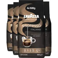 Lavazza Espresso Italiano Classico Koffiebonen - 100% Arabica Koffie Bonen - Intensiteit 5/10 - 4 x 500 gram