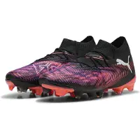 Puma Voetbalschoen 'Future 8 Match' lichtgrijs / lila / kreeft / zwart