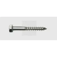 Swg 1890512010 Houtschroef 6 mm 80 mm Buitenzeskant DIN 571 RVS A2 25 stuk(s)