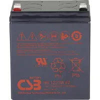 CSB HR 1221W high-rate Loodaccu 12 V 5 Ah Loodvlies (AGM) (b x h x d) 90 x 106 x 70 mm Kabelschoen 6.35 mm Onderhoudsvrij, Geringe zelfontlading