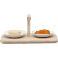 LSA International Serveerplank L.S.A. Dine met 2 Schalen Laag