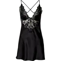 Hunkemoller Negligé 'Mya' zwart