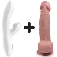 Satisfyer Pro + Gspot met Handful Medium Dildo Combinatie Voordeel Set