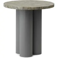 Normann Copenhagen Bijzettafel Dit Table Grey Travertine Silver