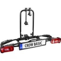 Eufab Crow Basic Towbar Bike Rack 13 Pin - 2 Bikes (E-Bikes Compatible) Zwart