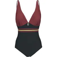 Harry Potter Zwempak - Gryffindor - S tot M - voor Vrouwen - zwart-bordeaux - Maat M