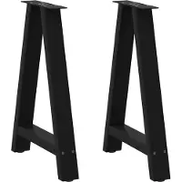 vidaXL Eettafelpoten 2 st A-vormig 60x(72-73) cm staal zwart