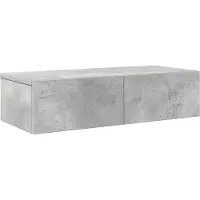 vidaXL Wandschap met lades 60x26,5x15 cm bewerkt hout betongrijs