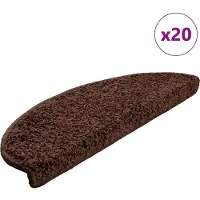 vidaXL Trapmatten 20 st 65x21x4 cm Bruin Halfrond Groot