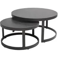 Qopps Tuintafelset Soman - Antraciet - Rond -