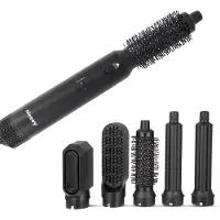 Niceey Föhnborstel - Krultang 5-in-1 Set - Airstyler - Multistyler - Stijlborstel - Krultang met Opzetstukken - Haardroger met Borstel - Met Handschoen - Krulborstel - Haarborstel - 2025 Model -Zwart