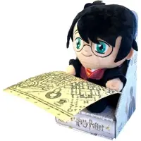 Harry Potter Zittend met Kaart Pluche Knuffel 25 cm - Speelgoed Knuffels - Knuffelpop voor Kinderen Jongens Meisjes - Ron, Hermione, Voldemort, Hagrid, Snape, Dumbledore, Dobby