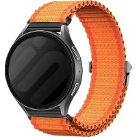 Strap-it 22mm outdoor nylon bandje geschikt voor Samsung Galaxy Watch 3 45mm / Galaxy Watch 46mm / Gear S3 Classic & Frontier - Polar Vantage M / M2 / V3 / Grit X - Garmin Vivoactive 4 (oranje)