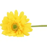 DK Design Kunstbloem Gerbera - 72cm - geel - Real Touch - kunst zijdebloemen