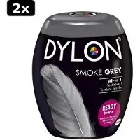 Dylon 2x Machinewas Textielverf Smoke Grey 350 gr