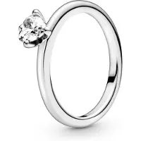 Pandora 198691C01 Ring zilver Clear Heart Solitaire