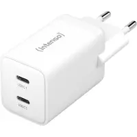 Intenso W40CC GaN USB-oplader 40 W 2x USB-C Wit Binnen GaN, USB Power Delivery (USB-PD)