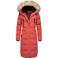 MARIKOO Wintermantel 'Schneesternchen' grenadine / zwart