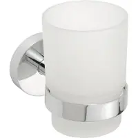 Sapho X-Round glashouder met glas chroom