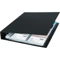 Sigel visitekaartmap zwart (400 kaartjes)