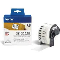 Brother Etiket DK-22225 Zwart op wit (38 mm)