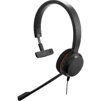 Jabra On-Ear Headset Evolve 20 MS, USB, schuimrubberen oorkussens, mono