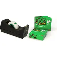 Scotch plakbandafroller zwart + rollen