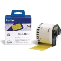 Brother Etiket DK-44605 Zwart op geel (62 mm)