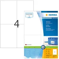 Herma Etiketten 4676 Klevend A4 Wit 105 x 148 mm 100 Vellen à 4 Etiketten