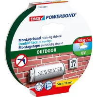 TESA OUTDOOR 55751-00001-03 Montagetape Powerbond Zwart (l x b) 5 m x 19 mm 1 stuk(s)